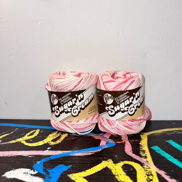 2 Skeins of Lily Sugar ‘n Cream Yarn - Strawberry - Picture 2 of 3